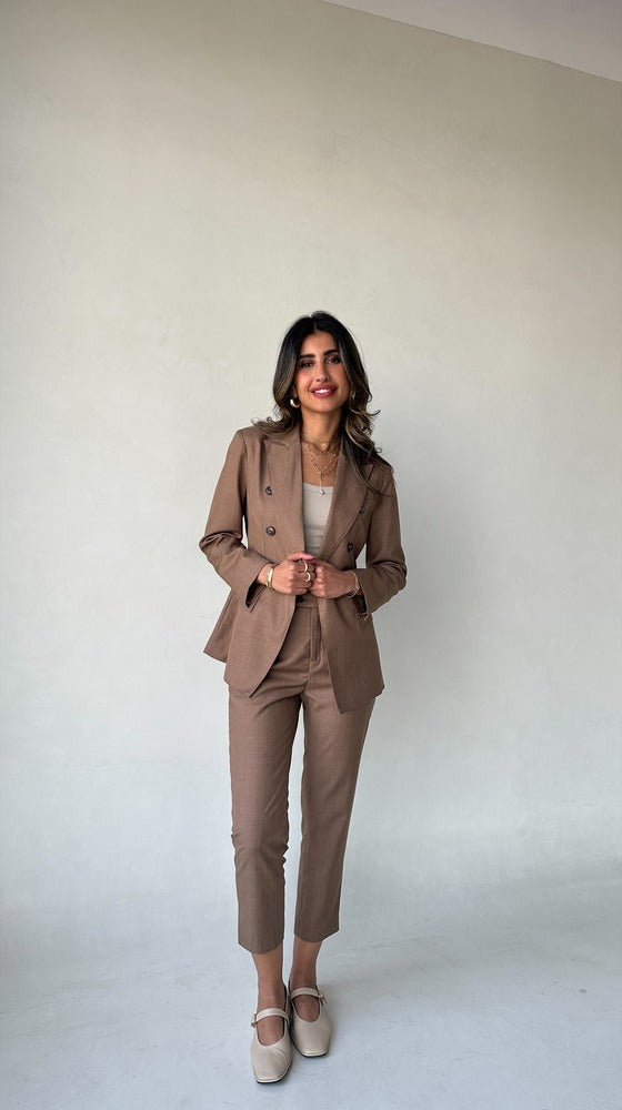 Office Lady Suits Set Women Gathered Waist ملابس مجموعات كاملة