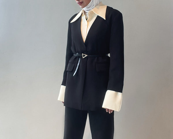 Fashion Spliced Blazer Coat Women's 2023