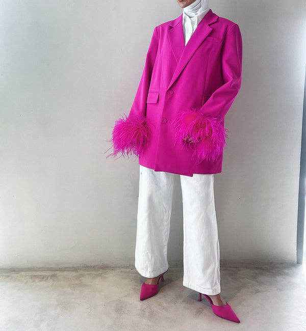 Feather Pink Suit Jackets