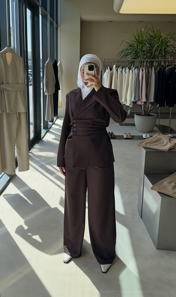 Cinched Tailored Silhouettes Suit