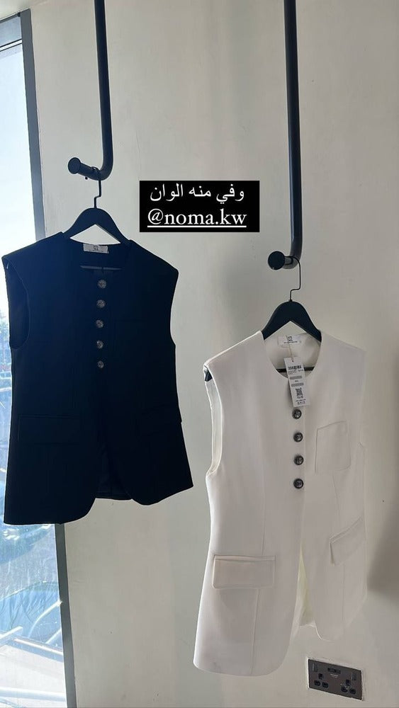 Casual Waistcoat For Women Round Neck سترة