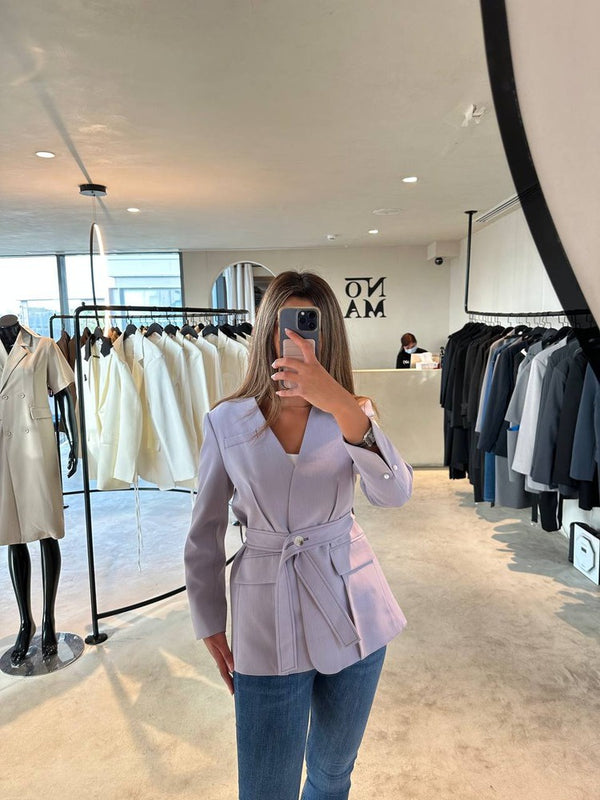 Women's Blazer V-neck Right Angle Shoulder بليزر